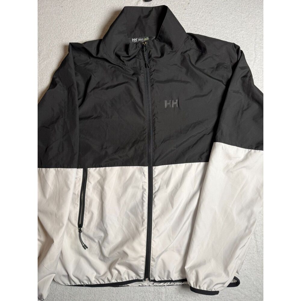 Helly Hansen Juell Block Zip-up Jacket in black/white Lightweight Men's Size L